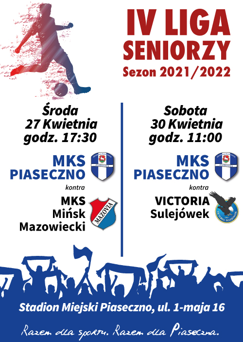 Plakat wydarzenia MKS Piaseczno - Mazovia oraz Sulejówek