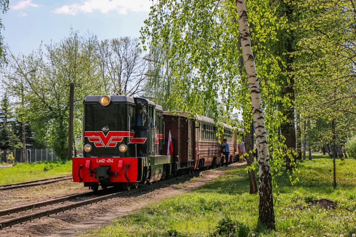 Ilustracja pociąg wąskotorowy Piaseczyńsko-Grójecka Kolej Wąskotorowa