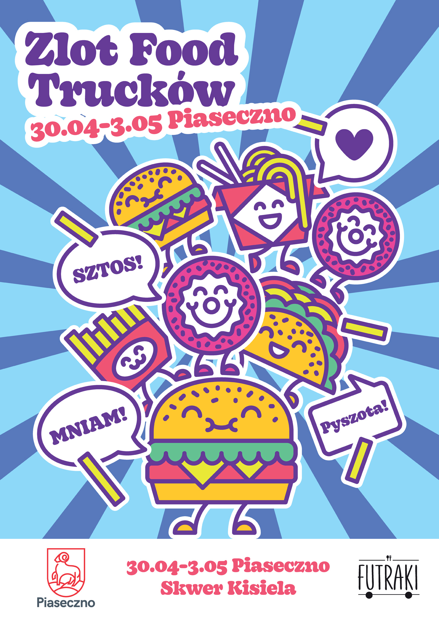 Plakat wydarzenia Zlot Food Trucków Piaseczno 2022