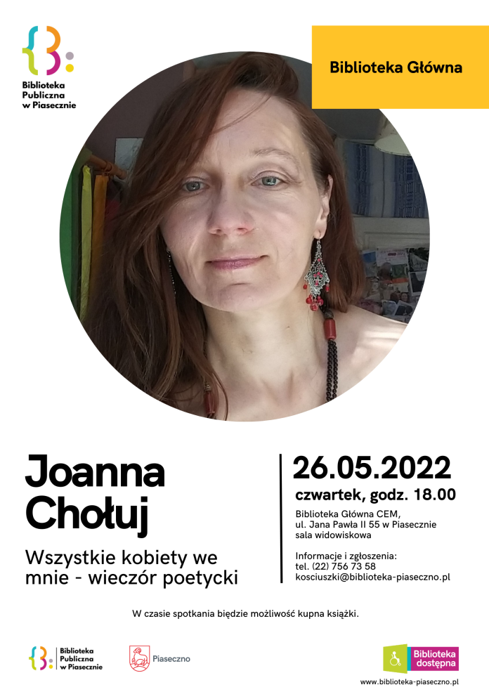 Joanna Chołuj – wieczór poetycki “Wszystkie kobiety we mnie”