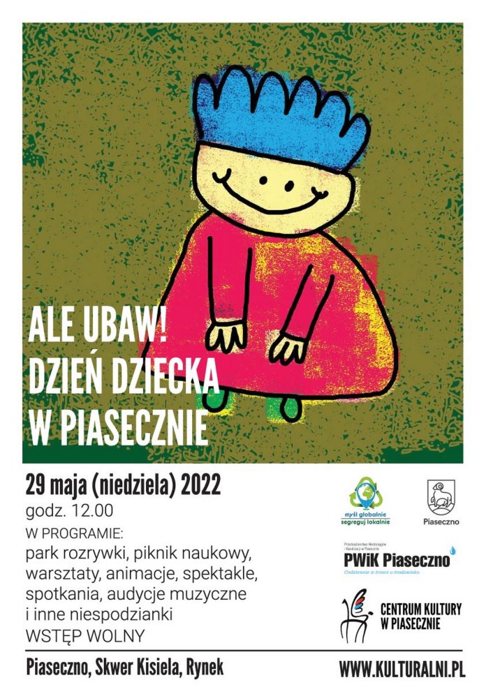 Plakat wydarzenia ALE UBAW! Dzień dziecka w Piasecznie