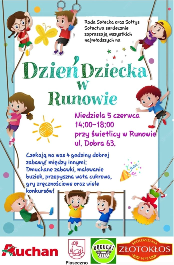 Plakat wydarzenia Dzień Dziecka w Runowie