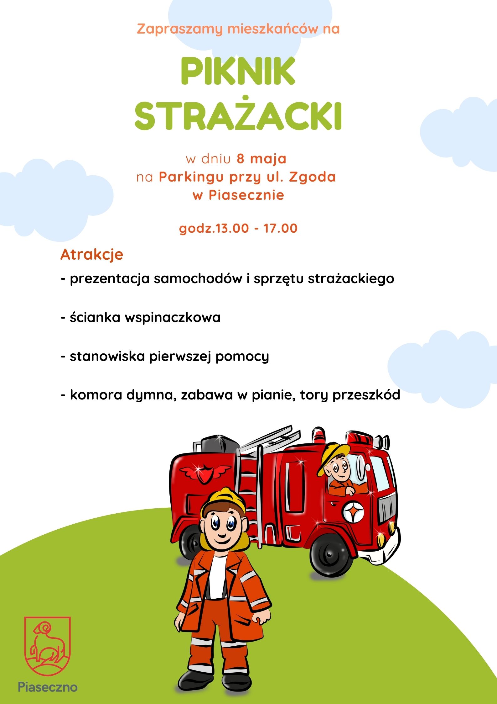 plakat wydarzenia Dzień Strażaka 2022 w Piasecznie