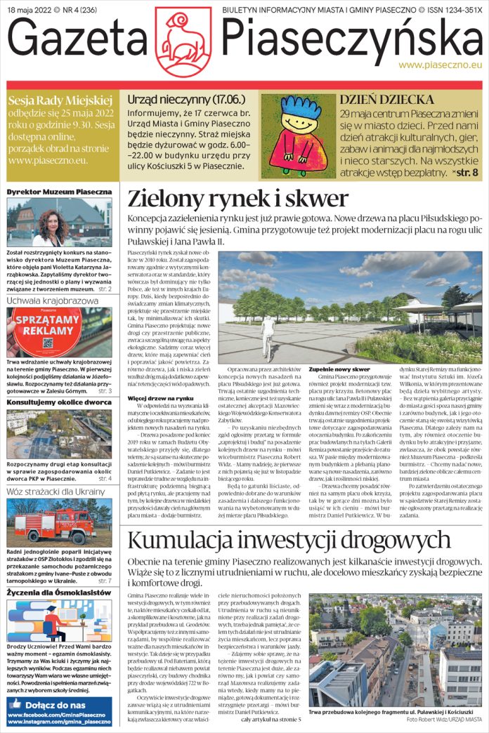 Ilustracja Gazeta Piaseczyńska nr 4/2022 pierwsza strona
