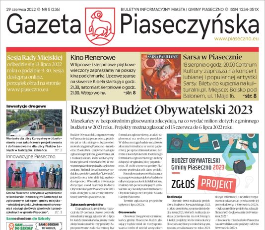 Ilustracja. Okładka. Gazeta Piaseczyńska nr 5/2022