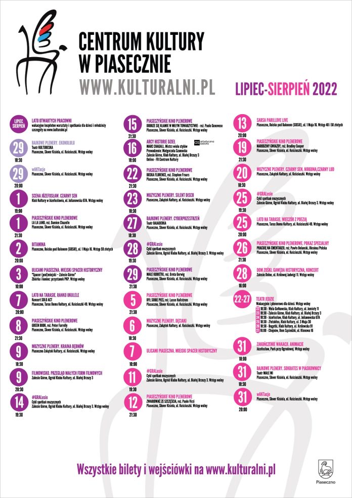 Kulturalny lipiec-sierpień 2022 Kulturalny lipiec-sierpień 2022