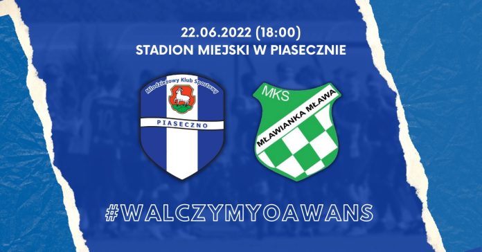 Grafika Mecz MKS Piaseczno z MKS Mławianką Mława