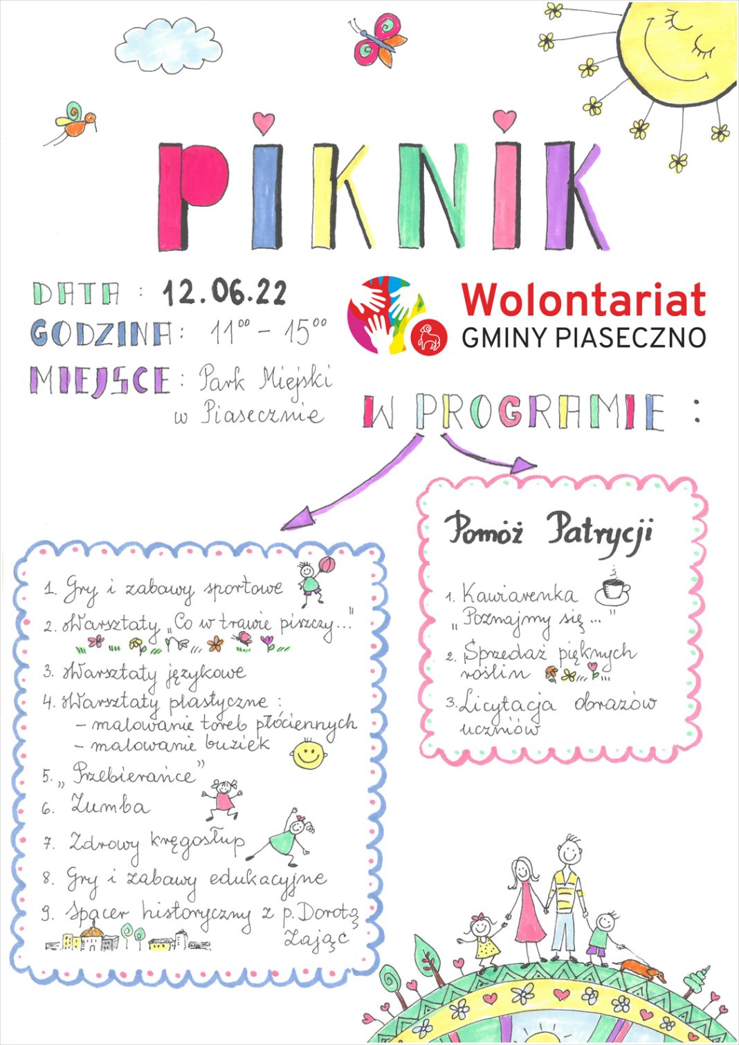 Plakat wydarzenia Piknik Wolontariat Gminy Piaseczno