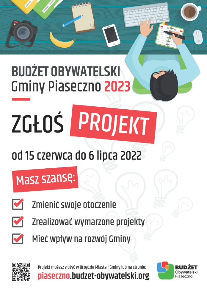 Zgłoś projekt do Budżetu Obywatelskiego Gminy Piaseczno 2023