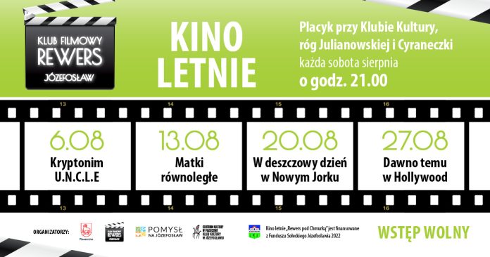 Banner kino letnie w Józefosławiu 2022