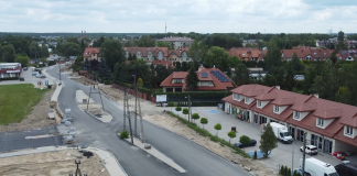Ulica Geodetów w trakcie prac w czerwcu 2022.