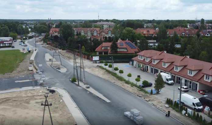 Ulica Geodetów w trakcie prac w czerwcu 2022.