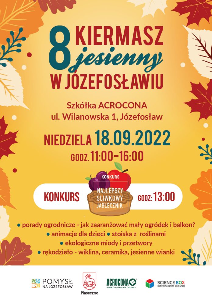Plakat Kiermasz Jesienny w Józefosławiu 2022