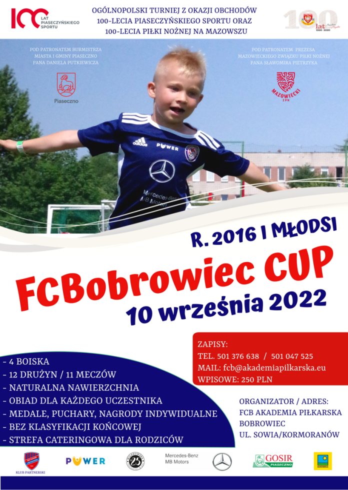 Ogólnopolski Turniej Piłki Nożnej FCBobrowiec CUP dla dzieci