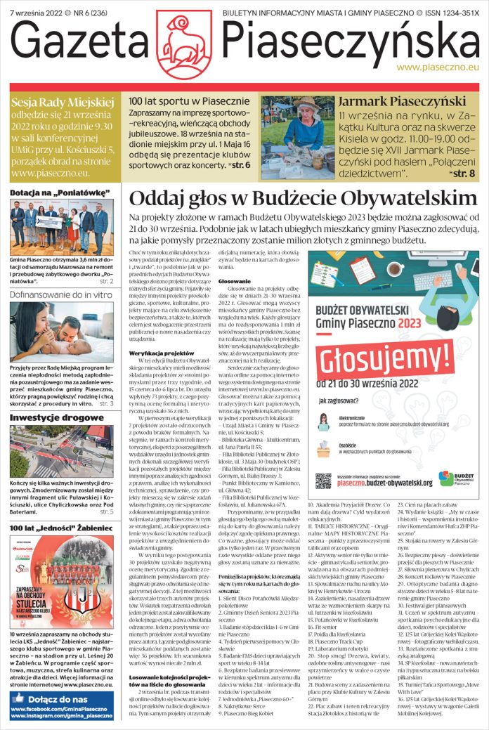 Gazeta Piaseczyńska nr 6/2022 Gazeta Piaseczyńska nr 6/2022