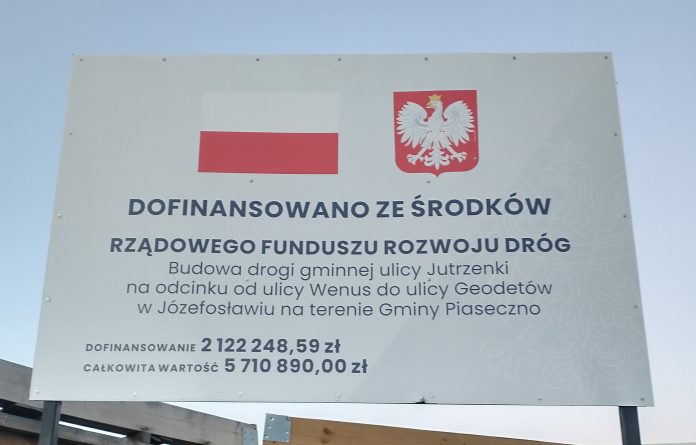 Dofinansowanie RFRD na budowę drogi gminnej w Piasecznie Dofinansowanie RFRD na budowę drogi gminnej w Piasecznie