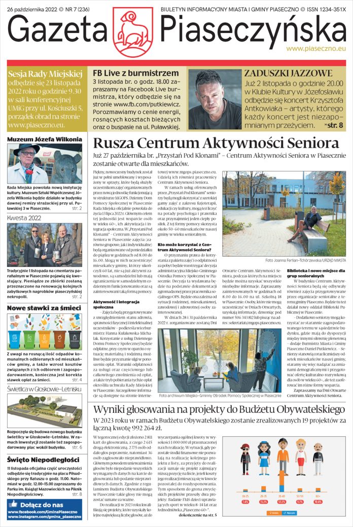 Gazeta Piaseczyńska nr 7/2022 Strona główna Gazeta Piaseczyńska nr 7/2022