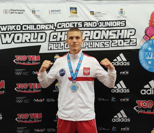Jan Bocheński v-ce Mistrz Świata juniorów młodszych w formule Full contact w kat. wag. -67kg