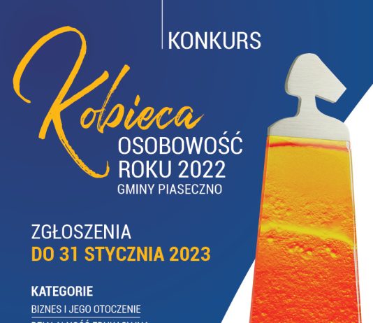 Kobieca Osobowość Roku 2022. Plakat ze statuetką.