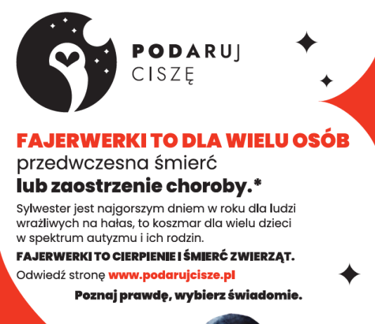 Podaruj ciszę. Plakat akcji, Na grafice ptak.