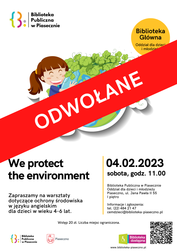 We protect the environment – warsztaty odwołane