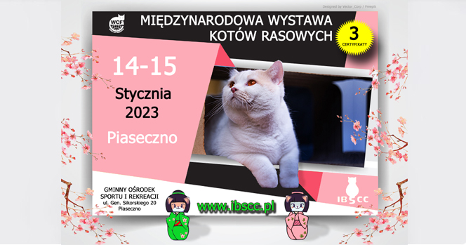 Grafika Międzynarodowa Wystawa Kotów Rasowych Piaseczno 2023