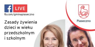 Na plakacie Wiceburmistrz Miasta i Gminy Piaseczno Hanna Kułakowska-Michalak i dietetyk Joanna Jaczewska-Schuetz