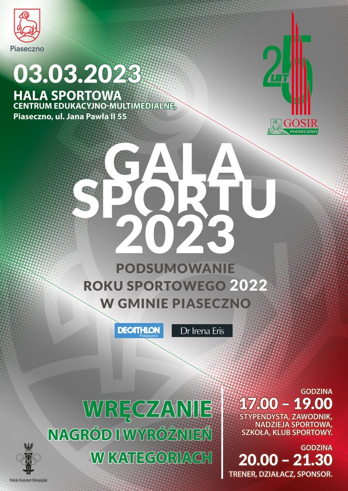 Gala Sportu 2023 – podsumowanie sportowego roku 2022 w gminie Piaseczno