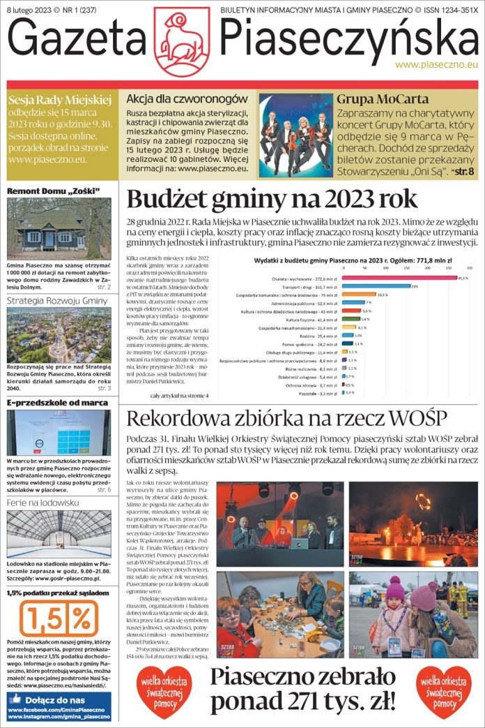 Gazeta Piaseczyńska nr 1/2023 Gazeta Piaseczyńska nr 1/2023