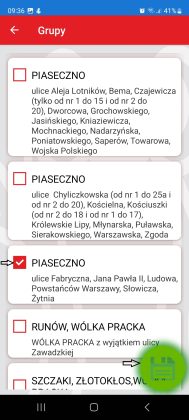 Aktywacja powiadomień o terminach odbioru odpadów w aplikacji Piaseczyńska Karta Mieszkańca