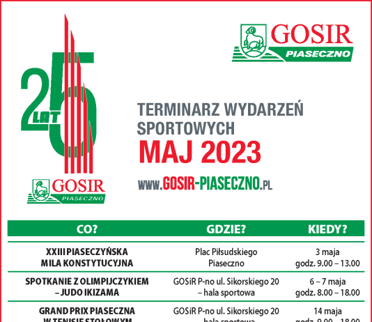 Sportowy maj 2023 w Piasecznie