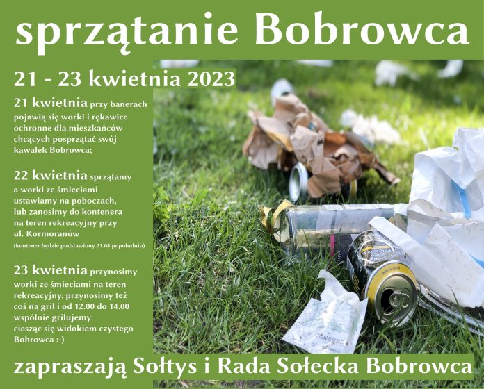 Ilustracja Wspólne sprzątanie Bobrowca 2023