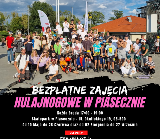 Bezpłatne zajęcia z jazdy na hulajnodze w Piasecznie