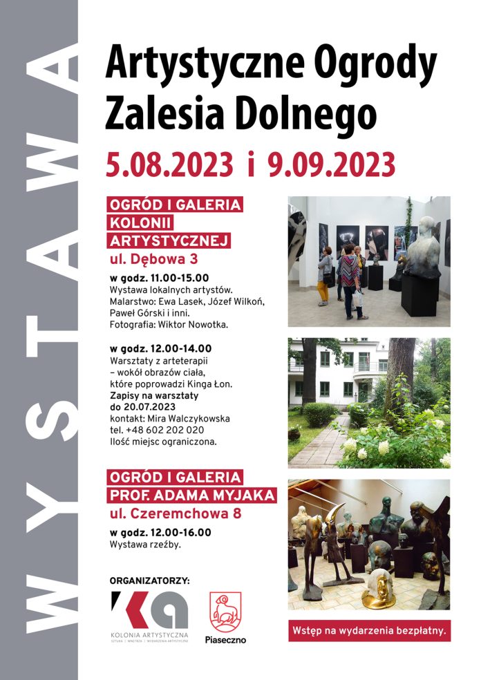 Plakat wydarzenia Artystyczne Ogrody Zalesia Dolnego