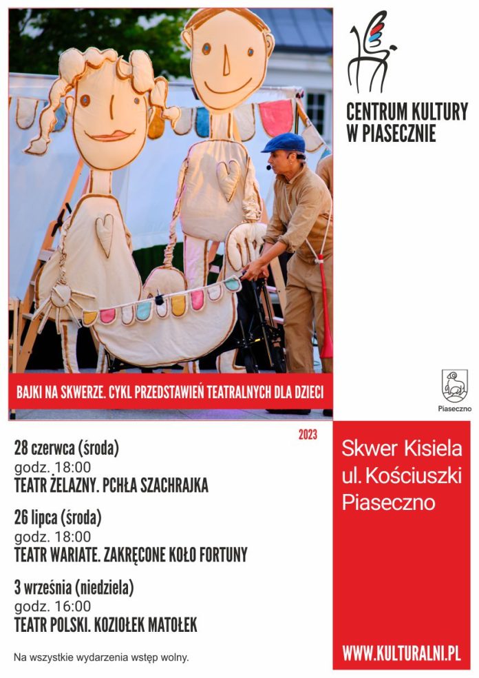 Plakat Bajki na skwerze w Piasecznie