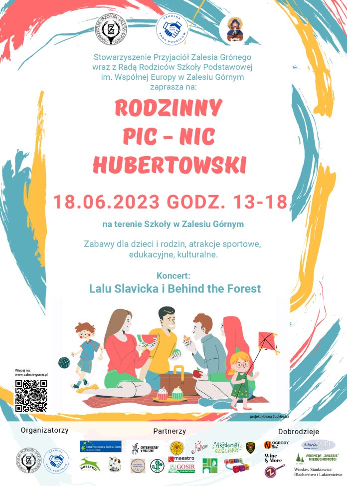 Plakat Rodzinny Piknik Hubertowski w Zalesiu Górnym