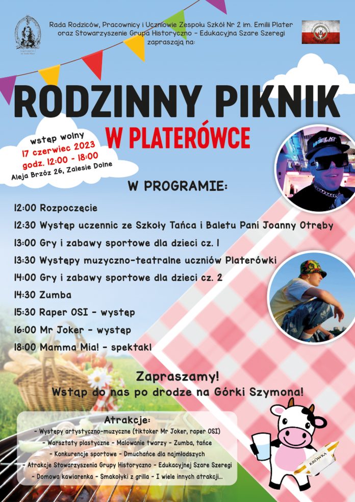 Plakat wydarzenia Rodzinny Piknik w Platerówce
