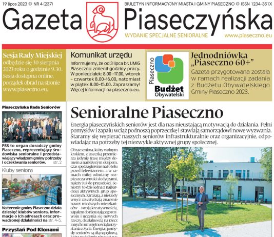 Gazeta Piaseczyńska nr 4/2023 wydanie specjalne senioralne