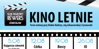 Plakat kino plenerowe w Józefosławiu 2023