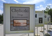 Wystawa Cecylia Plater-Zyberk. Na zdjęciu plansze wystawy.