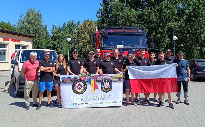 strażacy z OSP Złotokłos w Mołdawii