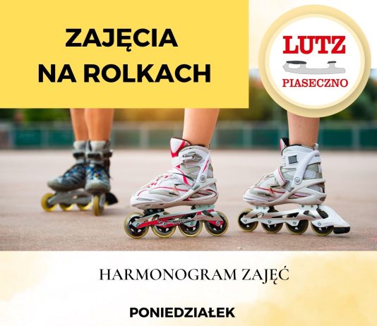 Plakat zajęcia na rolkach - Rolkowisko Piaseczno 2023