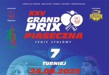 Grand Prix Piaseczna w tenisie stołowym - niedziela, 24.09.2023 r.