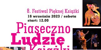 8. Festiwal Pięknej Książki. Plakat z informacja o festiwalu.