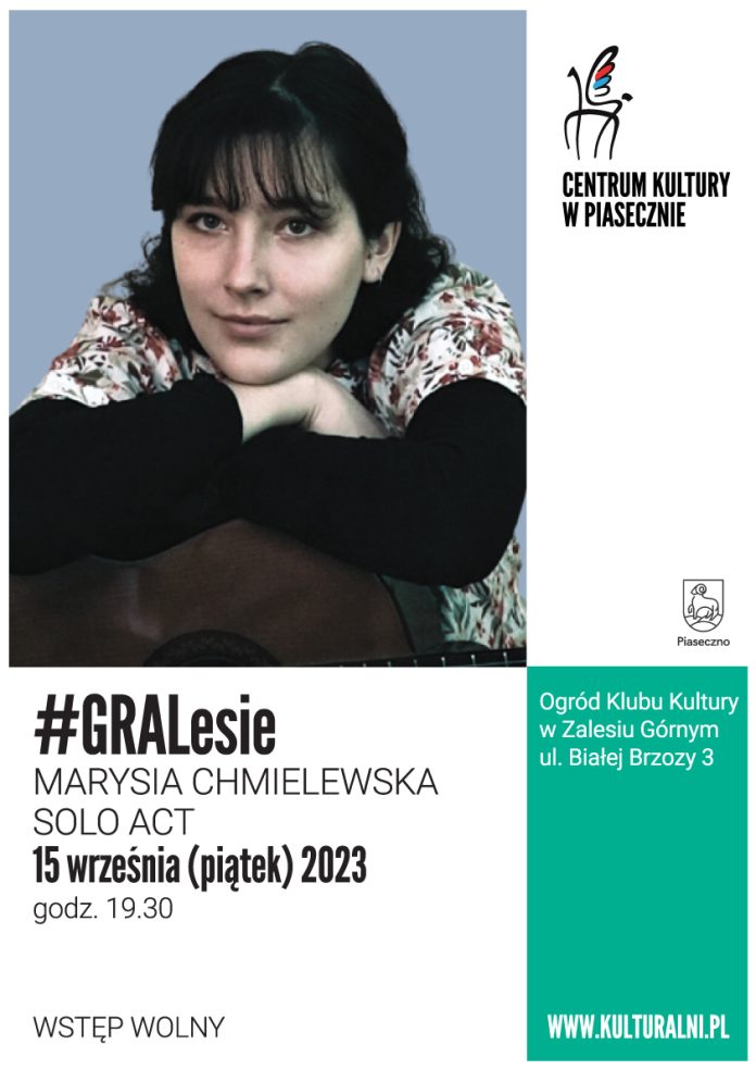 Plakat Marysia Chmielewska Solo Act #GRALesie w Zalesiu Górnym