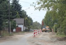 ulica Sielska. na zdjęciu ulica w trakcie budowy