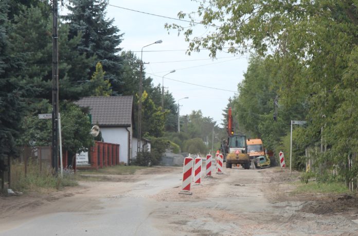 ulica Sielska. na zdjęciu ulica w trakcie budowy