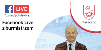 Ilustracja. Facebook Live z burmistrzem Piaseczna 24 października 2023 roku