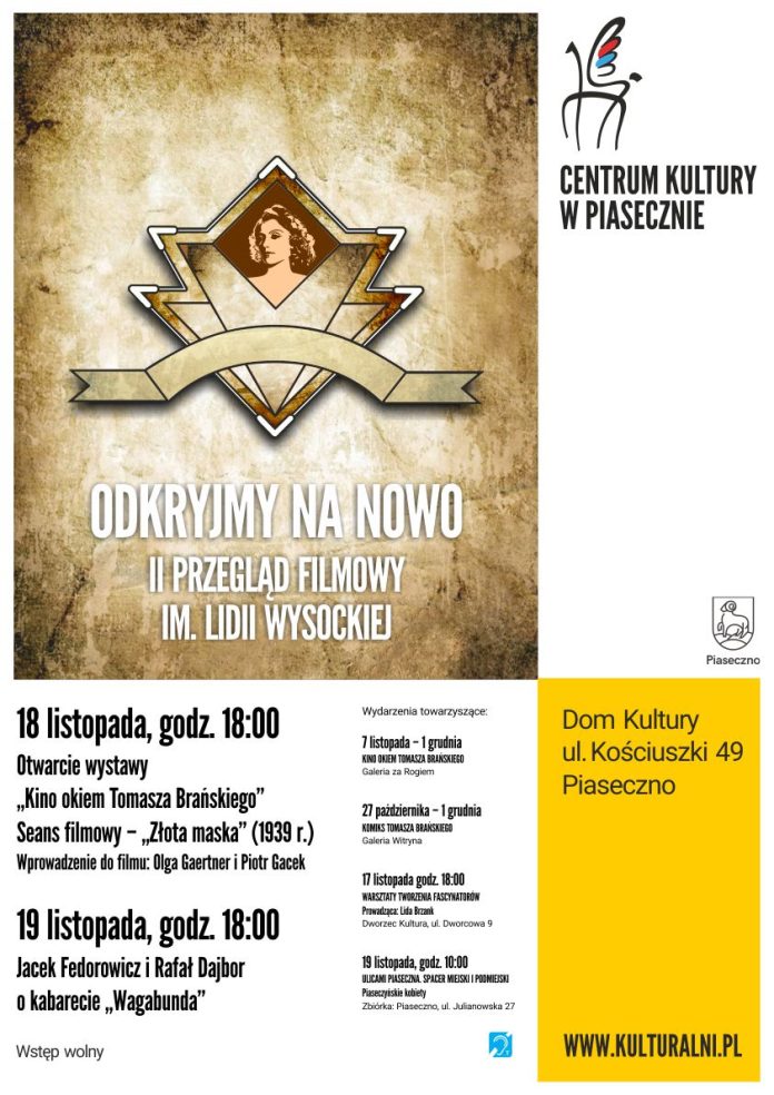 Plakat II Przegląd Filmowy im. Lidii Wysockiej