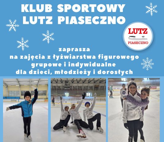 Plakat Lutz Piaseczno zaprasza na sezon łyżwiarski 2023/2024